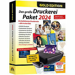 Markt + Technik Das große Druckereipaket 2024 - Gold Edition Markt + Technik Druckvorlagen & -Softwares (PC-Softwares)