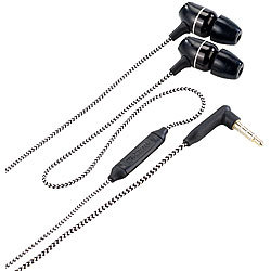 auvisio Ohrh&ouml;rer 'High Quality Bass' mit Kabelfernbedienung & IST-Technologie auvisio In-Ear-Stero-Headsets