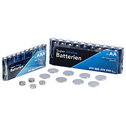 PEARL Batterie-Set 32-teilig mit Alkaline- und Lithium-Zellen PEARL Batterien Spar-Pack