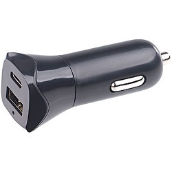 revolt Kfz-USB-Ladeger&auml;t mit USB-C- & -A-Port, 12/24 V, 3,1 A revolt Kfz-USB-Netzteile mit USB Typ-C-Anschluss