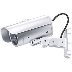 VisorTech Überwachungskamera-Attrappe mit Bewegungssensor und Signal-LED VisorTech