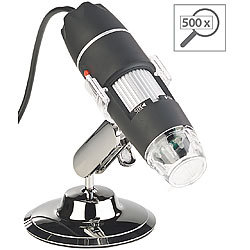 Somikon Digitales USB-Mikroskop mit Kamera & Ständer, 1.600-fache Vergrößerung Somikon USB-Digital-Mikroskope