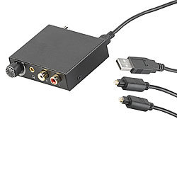 auvisio Audio-Konverter digital (TOSLINK/Koaxial) zu analog, Lautstärkeregler auvisio Audio-Konverter digital zu analog