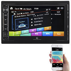 Creasono 2-DIN-MP3-Autoradio mit Touchdisplay, Bluetooth, Freisprecher, 4x 45 W Creasono 2-DIN-MP3-Autoradios mit Bluetooth und Video-Anschluss