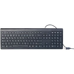 GeneralKeys Moderne USB-Tastatur mit Nummernblock, deutsches Layout (QWERTZ) GeneralKeys