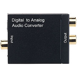 auvisio Audio-Konverter digital zu analog, mit TOSLINK, Koaxial & Stereo-Cinch auvisio Audio-Konverter digital zu analog