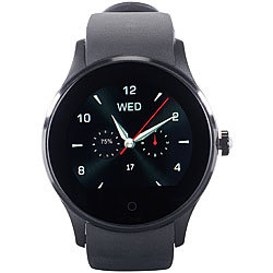 simvalley MOBILE Handy-Uhr & Smartwatch für iOS & Android, mit Bluetooth & Herzfrequenz simvalley MOBILE Handy-Smartwatches mit Bluetooth & Herzfrequenz-Messung, für Android und iOS