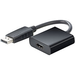 auvisio Adapter DisplayPort-Stecker auf HDMI-Buchse auvisio Adapter DisplayPort auf HDMI