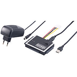 Xystec Universal-Festplatten-Adapter für IDE/SATA auf USB 3.0, inkl. Netzteil Xystec SATA-Festplatten-Adapter