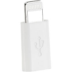 revolt Adapter Micro-USB auf 8-Pin, zum Laden von iPhone 5/6/7/8/10 u.v.m. revolt