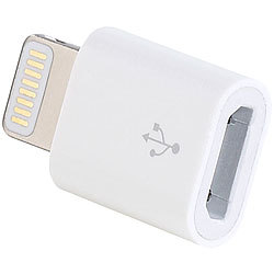 revolt Adapter Micro-USB auf 8-Pin, zum Laden von iPhone 5/6/7/8/10 u.v.m. revolt Lightning auf Micro-USB-Adapter