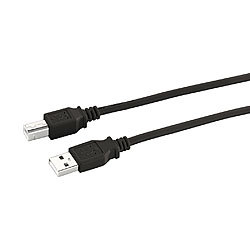 goobay 2er-Set USB 2.0 High-Speed Anschlusskabel, 1,8 m, schwarz goobay USB-Kabel Typ A auf Typ B