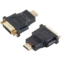 auvisio Display-Adapter DVI-D-Buchse auf HDMI-A-Stecker auvisio Grafik-Adapter