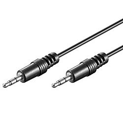 auvisio Stereo-Audio-Kabel 3,5-mm-Klinke Stecker auf Stecker, 2,5 m auvisio Klinke-Kabel & Adapter