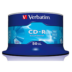Verbatim CD-R 700MB 52x Extra-Protection-Surface, 50er-Spindel Verbatim CD-Rohlinge
