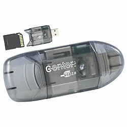 c-enter 4er-Set USB-2.0-Cardreader & USB-Stick, für SD(HC/XC)-Karten c-enter Card-Reader und USB-Sticks