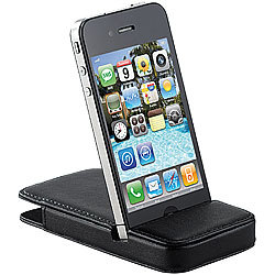 Xcase Elegante 2in1-Schutztasche mit Standfunktion für iPhone 4/4s, schwarz Xcase Schutzhüllen für iPhones 4/4s