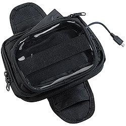 NavGear Magnetische Navi-Tasche f&uuml;r den Motorrad-Tank, mit Powerbank-Funktion NavGear Navi-Motorradtaschen