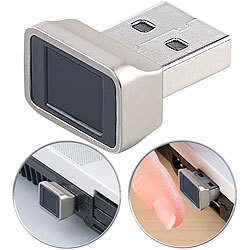 Xystec Finger-Abdruck-Scanner für Windows 7, 8, 8.1 & 10, mit 360°-Erkennung Xystec USB-Fingerabdruck-Scanner für Windows und Online-Logins