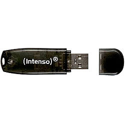 Intenso 16 GB USB-Speicherstick Rainbow Line, transparent-schwarz Intenso