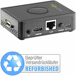 TVPeCee TV-/HDMI-Box Dual-Band-WLAN/Miracast/DLNA (refurbished) TVPeCee Streaming-Empfänger für Miracast, DLNA-kompatibel