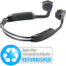auvisio Wasserdichtes Headset BC-40.sh, Bluetooth (Versandrückläufer) auvisio Wasserdichte Headsets mit Bone Conduction und Bluetooth