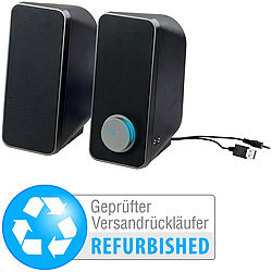 auvisio Stereo-Lautsprecher mit USB-Stromversorgung, Versandrückläufer auvisio PC-Lautsprecher, Stereo, USB