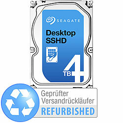 Seagate Desktop SSHD 4TB, interne 3,5"-Hybrid-Festplatte, Versandrückläufer Seagate Interne Festplatten 3,5"