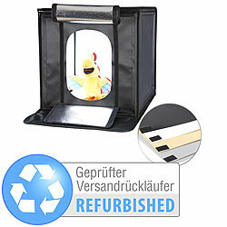 Somikon Profi-Studio-Lichtzelt, 4 COB-LEDs, 40 Watt,Versandrückläufer Somikon Foto-Lichtzelte mit Fotolampen