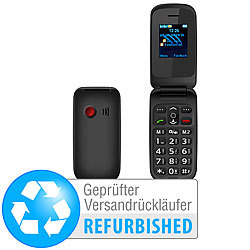 simvalley MOBILE Notruf-Klapphandy XL-949 mit Garantruf Easy, Versandrückläufer simvalley MOBILE Notruf-Klapphandys mit Bluetooth und Dual-SIM