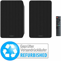 auvisio Aktives Stereo-Regallautsprecher-Set, Holz-Gehäuse, Versandrückläufer auvisio 