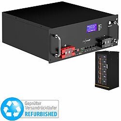 revolt LiFePO4-Akku zur Rack-Montage, BMS, 48 V, Versandrückläufer revolt LiFePO4-Akkus zur Rack-Montage, mit BMS