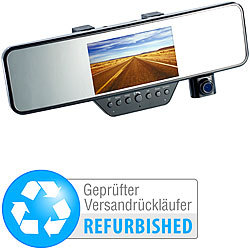 NavGear Full-HD-Rückspiegel-Dashcam, G-Sensor, 4.3"-TFT (Versandrückläufer) NavGear Rückspiegel-Dashcams
