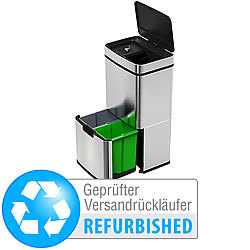 infactory Design-Mülltrenn-System mit Sensor, 4 Behälter, Versandrückläufer infactory 