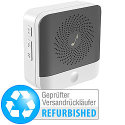 Somikon Klingel-Empfänger zur Erweiterung Versandrückläufer Somikon WLAN-Video-Türklingeln mit App-Kontrolle und Nachtsicht