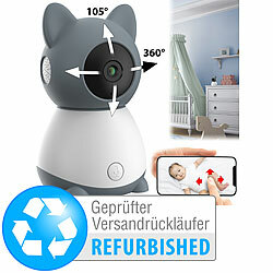 7links WLAN-Video-Babyphone, Versandrückläufer 7links WLAN-Video-Babyphone mit Pan-Tilt-Objektiv