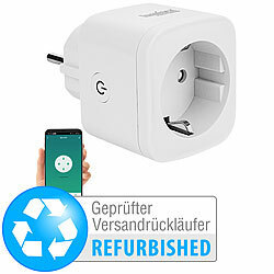 Luminea Home Control WLAN-Steckdose, Apple-HomeKit-zertifiziert, Versandrückläufer Luminea Home Control WLAN-Steckdosen, HomeKit-zertifiziert 