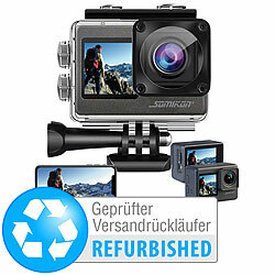 Somikon 6K-Actioncam mit 2 Farbdisplays, WLAN, Versandrückläufer Somikon 6K-Actioncams mit 2 Displays und WLAN