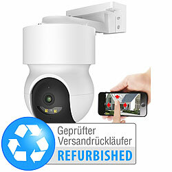 7links Telecamera da esterno 2K Pan-Tilt, visione notturna a colori, 360°, reso 7links telecamera di sorveglianza IP Wi-Fi per esterni con visione notturna, sirena, ruotabile e inclinabile, per Echo Show disponibile su eMall