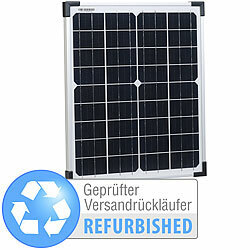 revolt Mobiles Solarpanel, monokristal. Solarzelle, 20 W (Versandrückläufer) revolt Solarpanels