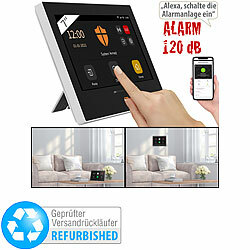 VisorTech WLAN-/4G-Alarmanlage, IPS-Touch-Display, App, Sirene,Versandrückläufer VisorTech WLAN-Alarmanlagen mit 4G-Anbindung und Sprachsteuerung 