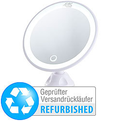 Sichler Beauty Saugnapf-Kosmetikspiegel mit LED-Licht und Akku, Versandrückläufer Sichler Beauty