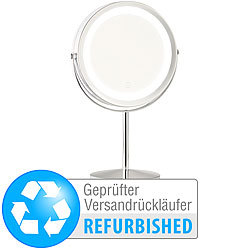 Sichler Beauty LED-Kosmetikspiegel, 2 Spiegelflächen, Versandrückläufer Sichler Beauty Kosmetikspiegel mit LED-Beleuchtungen und Akkus