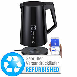 Rosenstein & Söhne Smarter WLAN-Wasserkocher 1,7 l Cool-Touch, Versandrückläufer Rosenstein & Söhne Doppelwandige Wasserkocher mit Temperaturwahl, WLAN und App-Steuerung