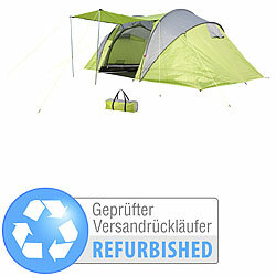 Semptec Urban Survival Technology 4-Personen-Tunnelzelt mit 2 Schlafkabinen, Versandrückläufer Semptec Urban Survival Technology Familien-Tunnelzelte mit 2 Schlafkabinen