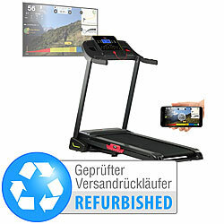newgen medicals Profi-Laufband mit Bluetooth & App, XXL-Lauffläche, Versandrückläufer newgen medicals Laufbänder mit Bluetooth und App