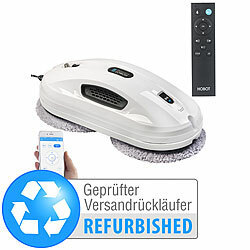 Sichler Haushaltsgeräte HOBOT-368 Intelligenter Fensterputz-Roboter Versandrückläufer Sichler Haushaltsgeräte Fensterputz-Roboter mit Bluetooth und Apps 