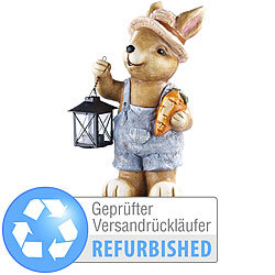 Royal Gardineer Wasserfester Deko-Hase "Karotte" mit Laterne Versandrückläufer Royal Gardineer Deko-Hasen