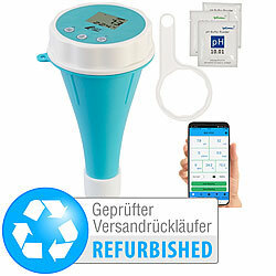AGT Digitaler 6in1-Wassertester mit Bluetooth, Versandrückläufer AGT Digitale Wassertester mit Bluetooth und App