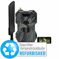 VisorTech 4G/LTE-Wildkamera mit 2K-Auflösung, 30 MP, Versandrückläufer VisorTech 4G LTE-Akku-Wildkameras mit App 